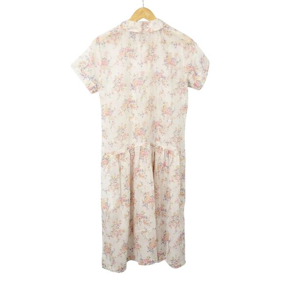 Vintage Handmade 1920s Style Cottagecore Prairie Floral Drop Waist Day Dress - Picture 3 of 12